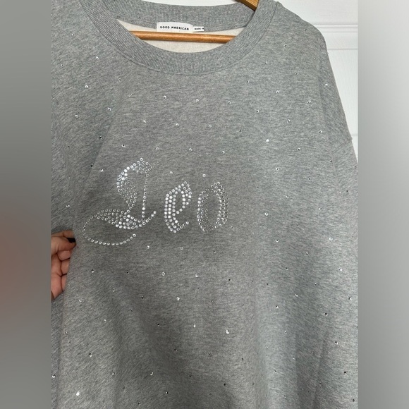 GOOD AMERICAN Zodiac Leo Boyfriend Crewneck Sweatshirt XXL(5)NWT - Picture 6 of 9